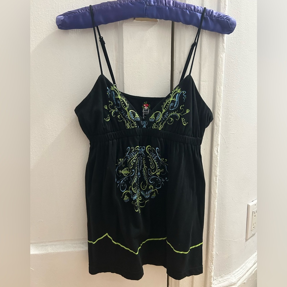 Black spaghetti strap top